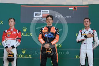 World © Octane Photographic Ltd. GP3 – Hungarian GP – Race 2. MP Motorsport - Dorian Boccolacci and ART Grand Prix - Callum Illot and Anthoine Hubert. Hungaroring, Budapest, Hungary. Sunday 29th July 2018.