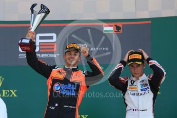 World © Octane Photographic Ltd. GP3 – Hungarian GP –   Race 2. MP Motorsport - Dorian Boccolacci and ART Grand Prix - Anthoine Hubert. Hungaroring, Budapest, Hungary. Sunday 29th May 2018.