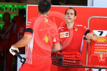 World © Octane Photographic Ltd. Formula 1 – Hungarian GP - Pitlane. Scuderia Ferrari SF71-H. Hungaroring, Budapest, Hungary. Thursday 26th July 2018.