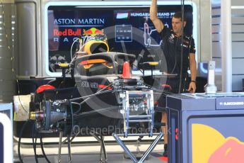 World © Octane Photographic Ltd. Formula 1 – Hungarian GP - Pitlane. Aston Martin Red Bull Racing TAG Heuer RB14 – Daniel Ricciardo. Hungaroring, Budapest, Hungary. Thursday 26th July 2018.