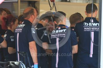 World © Octane Photographic Ltd. Formula 1 – Hungarian GP - Pitlane. Sahara Force India VJM11. Hungaroring, Budapest, Hungary. Thursday 26th July 2018.