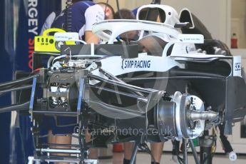 World © Octane Photographic Ltd. Formula 1 – Hungarian GP - Pitlane. Williams Martini Racing FW41. Hungaroring, Budapest, Hungary. Thursday 26th July 2018.