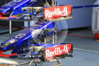 World © Octane Photographic Ltd. Formula 1 – Hungarian GP - Pitlane. Scuderia Toro Rosso STR13. Hungaroring, Budapest, Hungary. Thursday 26th July 2018.
