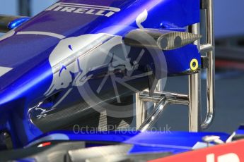 World © Octane Photographic Ltd. Formula 1 – Hungarian GP - Pitlane. Scuderia Toro Rosso STR13. Hungaroring, Budapest, Hungary. Thursday 26th July 2018.