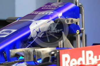 World © Octane Photographic Ltd. Formula 1 – Hungarian GP - Pitlane. Scuderia Toro Rosso STR13. Hungaroring, Budapest, Hungary. Thursday 26th July 2018.