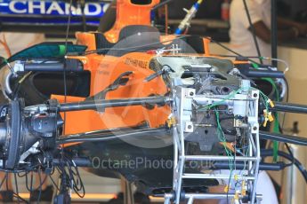 World © Octane Photographic Ltd. Formula 1 – Hungarian GP - Pitlane. McLaren MCL33. Hungaroring, Budapest, Hungary. Thursday 26th July 2018.