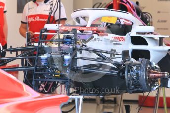 World © Octane Photographic Ltd. Formula 1 – Hungarian GP - Pitlane. Alfa Romeo Sauber F1 Team C37 – Marcus Ericsson. Hungaroring, Budapest, Hungary. Thursday 26th July 2018.