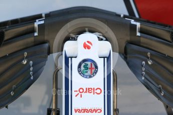 World © Octane Photographic Ltd. Formula 1 – Hungarian GP - Pitlane. Alfa Romeo Sauber F1 Team C37. Hungaroring, Budapest, Hungary. Thursday 26th July 2018.