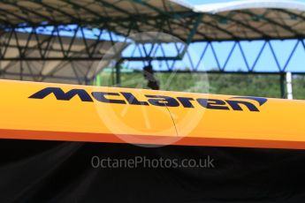 World © Octane Photographic Ltd. Formula 1 – Hungarian GP - Pitlane. McLaren MCL33. Hungaroring, Budapest, Hungary. Thursday 26th July 2018.