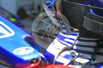 World © Octane Photographic Ltd. Formula 1 – Hungarian GP - Pitlane. Scuderia Toro Rosso STR13. Hungaroring, Budapest, Hungary. Thursday 26th July 2018.