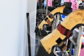 World © Octane Photographic Ltd. Formula 1 – Hungarian GP - Pitlane. Sahara Force India VJM11 - Sergio Perez. Hungaroring, Budapest, Hungary. Thursday 26th July 2018.