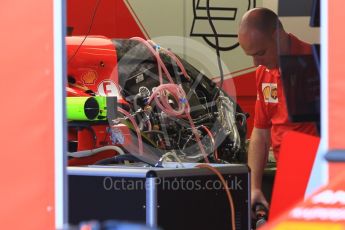 World © Octane Photographic Ltd. Formula 1 – Hungarian GP - Pitlane. Scuderia Ferrari SF71-H. Hungaroring, Budapest, Hungary. Thursday 26th July 2018.