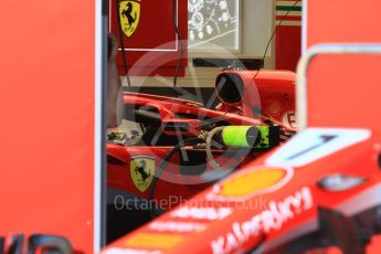 World © Octane Photographic Ltd. Formula 1 – Hungarian GP - Pitlane. Scuderia Ferrari SF71-H. Hungaroring, Budapest, Hungary. Thursday 26th July 2018.
