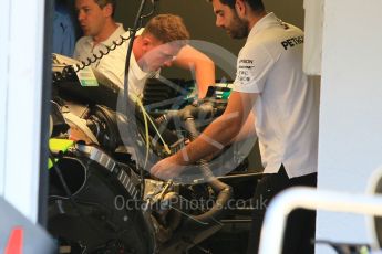 World © Octane Photographic Ltd. Formula 1 – Hungarian GP - Pitlane. Mercedes AMG Petronas Motorsport AMG F1 W09 EQ Power+ - Lewis Hamilton. Hungaroring, Budapest, Hungary. Thursday 26th July 2018.