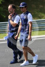 World © Octane Photographic Ltd. Formula 1 – Hungarian GP - Track Walk. Williams Martini Racing FW41 – Lance Stroll. Hungaroring, Budapest, Hungary. Thursday 26th July 2018.
