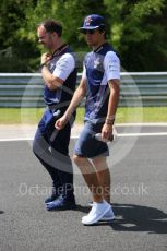 World © Octane Photographic Ltd. Formula 1 – Hungarian GP - Track Walk. Williams Martini Racing FW41 – Lance Stroll. Hungaroring, Budapest, Hungary. Thursday 26th July 2018.