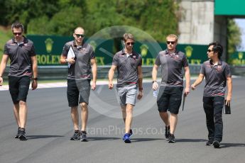 World © Octane Photographic Ltd. Formula 1 – Hungarian GP - Track Walk. Haas F1 Team VF-18 – Romain Grosjean. Hungaroring, Budapest, Hungary. Thursday 26th July 2018.