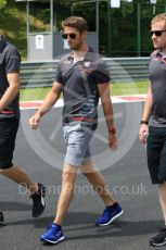 World © Octane Photographic Ltd. Formula 1 – Hungarian GP - Track Walk. Haas F1 Team VF-18 – Romain Grosjean. Hungaroring, Budapest, Hungary. Thursday 26th July 2018.