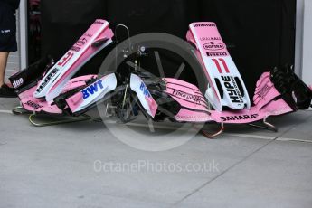 World © Octane Photographic Ltd. Formula 1 – Hungarian GP - Pit Lane. Sahara Force India VJM11. Hungaroring, Budapest, Hungary. Thursday 26th July 2018.