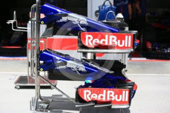 World © Octane Photographic Ltd. Formula 1 – Hungarian GP - Pit Lane. Scuderia Toro Rosso STR13. Hungaroring, Budapest, Hungary. Thursday 26th July 2018.