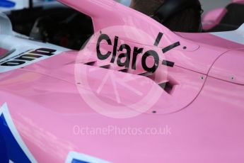 World © Octane Photographic Ltd. Formula 1 – Hungarian GP - Pit Lane. Sahara Force India VJM11. Hungaroring, Budapest, Hungary. Thursday 26th July 2018.