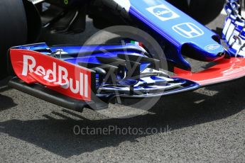 World © Octane Photographic Ltd. Formula 1 – Hungarian GP - Pit Lane. Scuderia Toro Rosso STR13 – Brendon Hartley. Hungaroring, Budapest, Hungary. Thursday 26th July 2018.