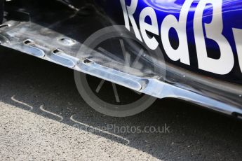 World © Octane Photographic Ltd. Formula 1 – Hungarian GP - Pit Lane. Scuderia Toro Rosso STR13. Hungaroring, Budapest, Hungary. Thursday 26th July 2018.
