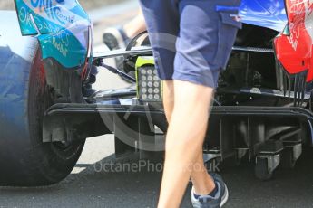 World © Octane Photographic Ltd. Formula 1 – Hungarian GP - Pit Lane. Scuderia Toro Rosso STR13. Hungaroring, Budapest, Hungary. Thursday 26th July 2018.