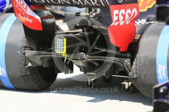 World © Octane Photographic Ltd. Formula 1 – Hungarian GP - Pit Lane. Aston Martin Red Bull Racing TAG Heuer RB14. Hungaroring, Budapest, Hungary. Thursday 26th July 2018.