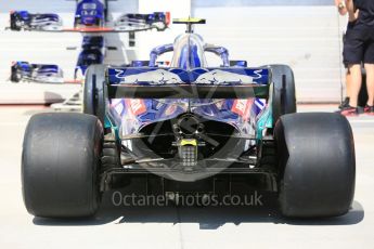 World © Octane Photographic Ltd. Formula 1 – Hungarian GP - Pit Lane. Scuderia Toro Rosso STR13. Hungaroring, Budapest, Hungary. Thursday 26th July 2018.