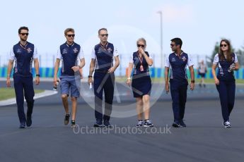 World © Octane Photographic Ltd. Formula 1 – Hungarian GP - Track Walk. Williams Martini Racing FW41 – Sergey Sirotkin. Hungaroring, Budapest, Hungary. Thursday 26th July 2018.