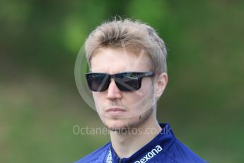 World © Octane Photographic Ltd. Formula 1 – Hungarian GP - Track Walk. Williams Martini Racing FW41 – Sergey Sirotkin. Hungaroring, Budapest, Hungary. Thursday 26th July 2018.