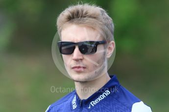 World © Octane Photographic Ltd. Formula 1 – Hungarian GP - Track Walk. Williams Martini Racing FW41 – Sergey Sirotkin. Hungaroring, Budapest, Hungary. Thursday 26th July 2018.