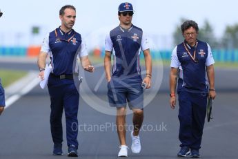 World © Octane Photographic Ltd. Formula 1 – Hungarian GP - Track Walk. Williams Martini Racing FW41 – Lance Stroll. Hungaroring, Budapest, Hungary. Thursday 26th July 2018.