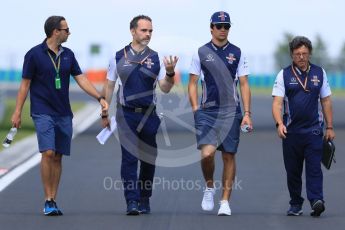 World © Octane Photographic Ltd. Formula 1 – Hungarian GP - Track Walk. Williams Martini Racing FW41 – Lance Stroll. Hungaroring, Budapest, Hungary. Thursday 26th July 2018.