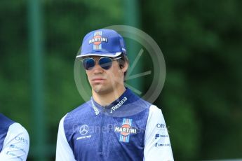 World © Octane Photographic Ltd. Formula 1 – Hungarian GP - Track Walk. Williams Martini Racing FW41 – Lance Stroll. Hungaroring, Budapest, Hungary. Thursday 26th July 2018.