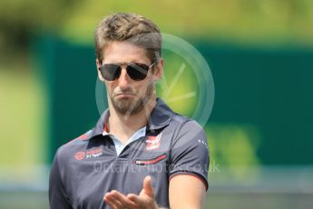 World © Octane Photographic Ltd. Formula 1 – Hungarian GP - Track Walk. Haas F1 Team VF-18 – Romain Grosjean. Hungaroring, Budapest, Hungary. Thursday 26th July 2018.