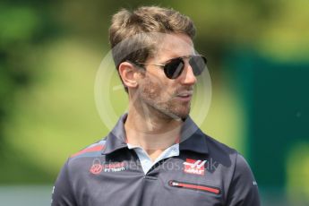 World © Octane Photographic Ltd. Formula 1 – Hungarian GP - Track Walk. Haas F1 Team VF-18 – Romain Grosjean. Hungaroring, Budapest, Hungary. Thursday 26th July 2018.