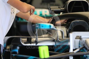 World © Octane Photographic Ltd. Formula 1 – Hungarian GP - Pit Lane. Mercedes AMG Petronas Motorsport AMG F1 W09 EQ Power+. Hungaroring, Budapest, Hungary. Thursday 26th July 2018.