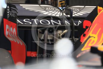 World © Octane Photographic Ltd. Formula 1 – Hungarian GP - Pit Lane. Aston Martin Red Bull Racing TAG Heuer RB14. Hungaroring, Budapest, Hungary. Thursday 26th July 2018.