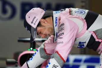 World © Octane Photographic Ltd. Formula 1 – Hungarian GP - Pit Lane. Sahara Force India VJM11 - Sergio Perez. Hungaroring, Budapest, Hungary. Thursday 26th July 2018.