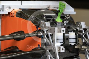 World © Octane Photographic Ltd. Formula 1 – Hungarian GP - Pit Lane. McLaren MCL33. Hungaroring, Budapest, Hungary. Thursday 26th July 2018.