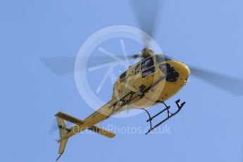 World © Octane Photographic Ltd. Formula 1 – Hungarian GP - Paddock. TV Helicopter OO-HCE - Aerospatiale AS 355N Ecureuil 2. Hungaroring, Budapest, Hungary. Thursday 26th July 2018.