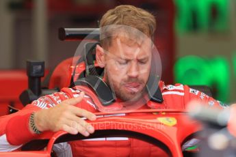World © Octane Photographic Ltd. Formula 1 – Hungarian GP - Pit Lane. Scuderia Ferrari SF71-H – Sebastian Vettel. Hungaroring, Budapest, Hungary. Thursday 26th July 2018.