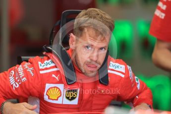 World © Octane Photographic Ltd. Formula 1 – Hungarian GP - Pit Lane. Scuderia Ferrari SF71-H – Sebastian Vettel. Hungaroring, Budapest, Hungary. Thursday 26th July 2018.