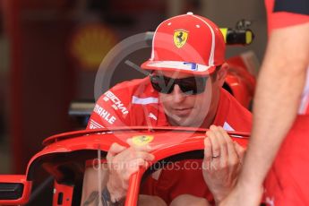 World © Octane Photographic Ltd. Formula 1 – Hungarian GP - Pit Lane. Scuderia Ferrari SF71-H – Kimi Raikkonen. Hungaroring, Budapest, Hungary. Thursday 26th July 2018.