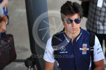 World © Octane Photographic Ltd. Formula 1 – Hungarian GP - Paddock. Williams Martini Racing – Lance Stroll. Hungaroring, Budapest, Hungary. Thursday 26th July 2018.