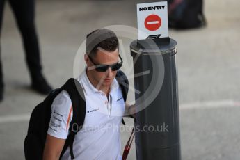 World © Octane Photographic Ltd. Formula 1 – Hungarian GP - Paddock. McLaren – Stoffel Vandoorne. Hungaroring, Budapest, Hungary. Thursday 26th July 2018.