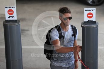 World © Octane Photographic Ltd. Formula 1 – Hungarian GP - Paddock. Haas F1 Team  – Romain Grosjean. Hungaroring, Budapest, Hungary. Thursday 26th July 2018.