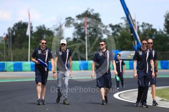 World © Octane Photographic Ltd. Formula 1 – Hungarian GP - Track walk. Sahara Force India - Esteban Ocon. Hungaroring, Budapest, Hungary. Thursday 26th July 2018.